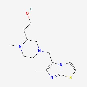 2-{1-methyl-4-[(6-methylimidazo[2,1-b][1,3]thiazol-5-yl)methyl]-2-piperazinyl}ethanol