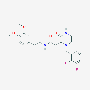 2-[1-(2,3-difluorobenzyl)-3-oxo-2-piperazinyl]-N-[2-(3,4-dimethoxyphenyl)ethyl]acetamide