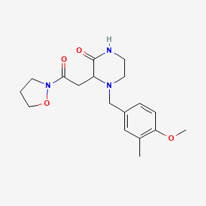 3-[2-(2-isoxazolidinyl)-2-oxoethyl]-4-(4-methoxy-3-methylbenzyl)-2-piperazinone