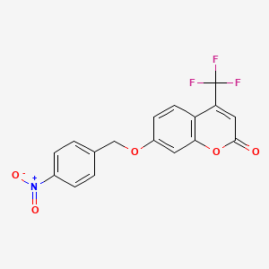 7-[(4-nitrobenzyl)oxy]-4-(trifluoromethyl)-2H-chromen-2-one