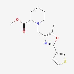 methyl 1-{[5-methyl-2-(3-thienyl)-1,3-oxazol-4-yl]methyl}-2-piperidinecarboxylate