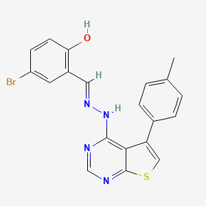 5-Bromo-2-hydroxybenzaldehyde [5-(4-methylphenyl)thieno[2,3-d]pyrimidin-4-yl]hydrazone