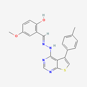 2-Hydroxy-5-methoxybenzaldehyde [5-(4-methylphenyl)thieno[2,3-d]pyrimidin-4-yl]hydrazone