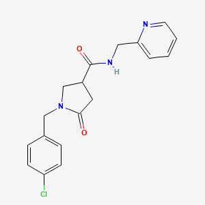 1-(4-chlorobenzyl)-5-oxo-N-(2-pyridinylmethyl)-3-pyrrolidinecarboxamide