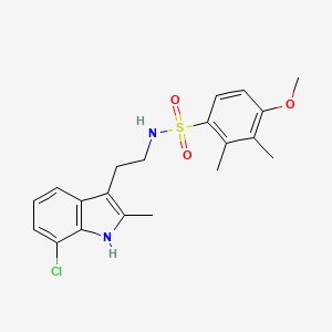 N-[2-(7-chloro-2-methyl-1H-indol-3-yl)ethyl]-4-methoxy-2,3-dimethylbenzenesulfonamide