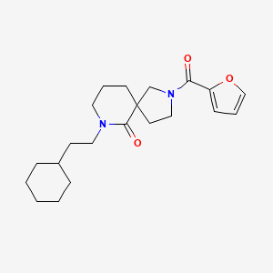molecular formula C21H30N2O3 B6043651 7-(2-cyclohexylethyl)-2-(2-furoyl)-2,7-diazaspiro[4.5]decan-6-one 