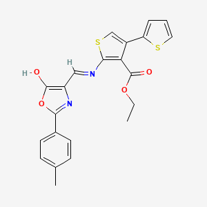 ethyl 2-{[(2-(4-methylphenyl)-5-oxo-1,3-oxazol-4(5H)-ylidene)methyl]amino}-2',4-bithiophene-3-carboxylate
