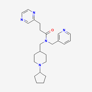 N-[(1-cyclopentyl-4-piperidinyl)methyl]-3-(2-pyrazinyl)-N-(3-pyridinylmethyl)propanamide