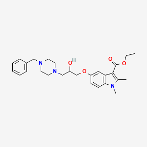 ethyl 5-[3-(4-benzyl-1-piperazinyl)-2-hydroxypropoxy]-1,2-dimethyl-1H-indole-3-carboxylate