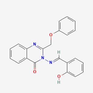 3-[(2-hydroxybenzylidene)amino]-2-(phenoxymethyl)-4(3H)-quinazolinone