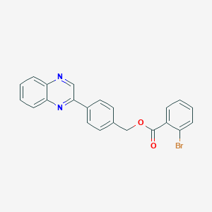 molecular formula C22H15BrN2O2 B6043729 4-(2-quinoxalinyl)benzyl 2-bromobenzoate 