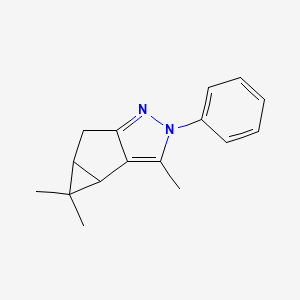 molecular formula C16H18N2 B6043737 3,4,4-trimethyl-2-phenyl-3b,4,4a,5-tetrahydro-2H-cyclopropa[3,4]cyclopenta[1,2-c]pyrazole 