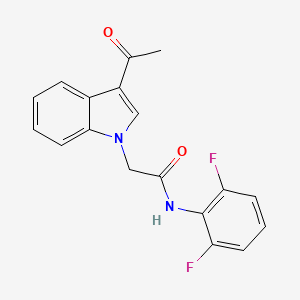 2-(3-acetyl-1H-indol-1-yl)-N-(2,6-difluorophenyl)acetamide