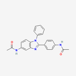 molecular formula C23H20N4O2 B6043759 N-{4-[5-(acetylamino)-1-phenyl-1H-benzimidazol-2-yl]phenyl}acetamide 