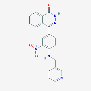 molecular formula C20H15N5O3 B6043761 4-{3-nitro-4-[(3-pyridinylmethyl)amino]phenyl}-1(2H)-phthalazinone 