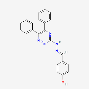 molecular formula C22H17N5O B604377 4-Hydroxybenzaldehyde (5,6-diphenyl-1,2,4-triazin-3-yl)hydrazone CAS No. 125158-82-9