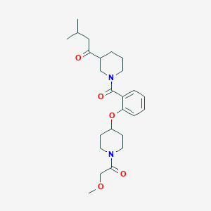 1-[1-(2-{[1-(methoxyacetyl)-4-piperidinyl]oxy}benzoyl)-3-piperidinyl]-3-methyl-1-butanone