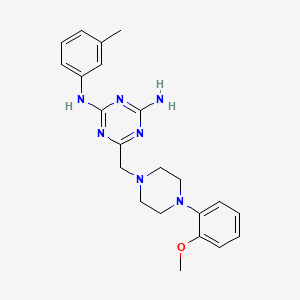 6-{[4-(2-methoxyphenyl)-1-piperazinyl]methyl}-N-(3-methylphenyl)-1,3,5-triazine-2,4-diamine