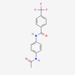 molecular formula C16H13F3N2O2 B6043791 N-[4-(acetylamino)phenyl]-4-(trifluoromethyl)benzamide 