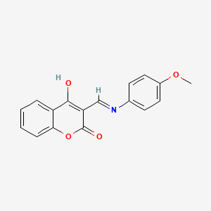 molecular formula C17H13NO4 B604381 3-[(4-methoxyanilino)methylene]-2H-chromene-2,4(3H)-dione CAS No. 364602-08-4