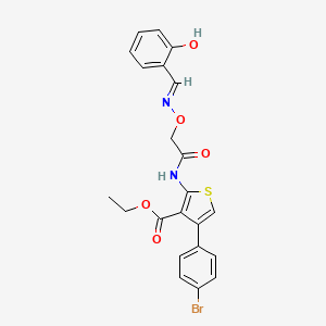 molecular formula C22H19BrN2O5S B604383 Ethyl 4-(4-bromophenyl)-2-[({[(2-hydroxybenzylidene)amino]oxy}acetyl)amino]-3-thiophenecarboxylate CAS No. 312940-16-2