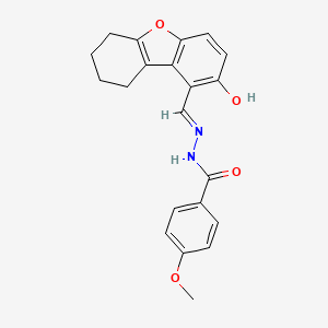 N'-[(2-hydroxy-6,7,8,9-tetrahydrodibenzo[b,d]furan-1-yl)methylene]-4-methoxybenzohydrazide