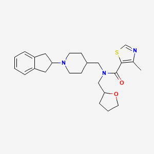 N-{[1-(2,3-dihydro-1H-inden-2-yl)-4-piperidinyl]methyl}-4-methyl-N-(tetrahydro-2-furanylmethyl)-1,3-thiazole-5-carboxamide