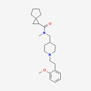 molecular formula C24H36N2O2 B6043884 N-({1-[2-(2-methoxyphenyl)ethyl]-4-piperidinyl}methyl)-N-methylspiro[2.4]heptane-1-carboxamide 