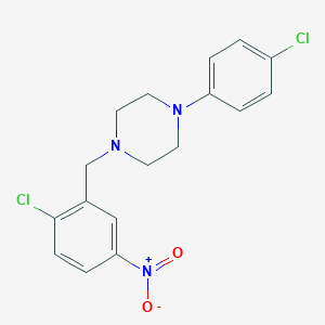 molecular formula C17H17Cl2N3O2 B6043929 1-(2-chloro-5-nitrobenzyl)-4-(4-chlorophenyl)piperazine 
