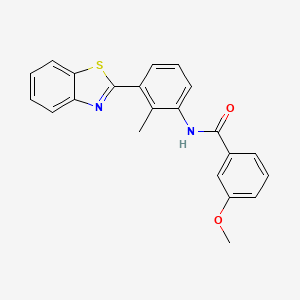 molecular formula C22H18N2O2S B6043931 N-[3-(1,3-benzothiazol-2-yl)-2-methylphenyl]-3-methoxybenzamide 