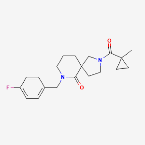 7-(4-fluorobenzyl)-2-[(1-methylcyclopropyl)carbonyl]-2,7-diazaspiro[4.5]decan-6-one