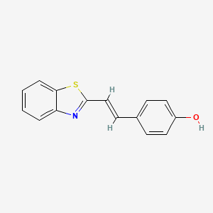 molecular formula C15H11NOS B604397 4-((1E)-2-benzothiazol-2-ylvinyl)phenol CAS No. 137449-43-5