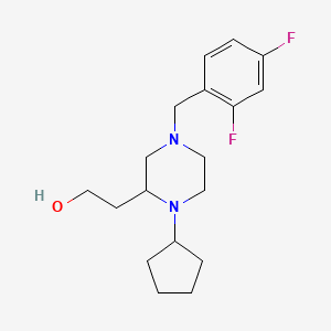 2-[1-cyclopentyl-4-(2,4-difluorobenzyl)-2-piperazinyl]ethanol