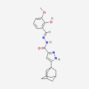 3-(1-adamantyl)-N'-(2-hydroxy-3-methoxybenzylidene)-1H-pyrazole-5-carbohydrazide