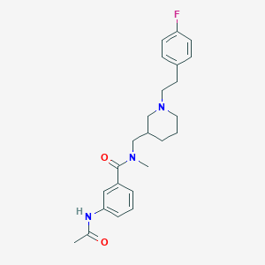 molecular formula C24H30FN3O2 B6043991 3-(acetylamino)-N-({1-[2-(4-fluorophenyl)ethyl]-3-piperidinyl}methyl)-N-methylbenzamide 