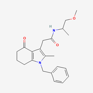 2-(1-benzyl-2-methyl-4-oxo-4,5,6,7-tetrahydro-1H-indol-3-yl)-N-(2-methoxy-1-methylethyl)acetamide