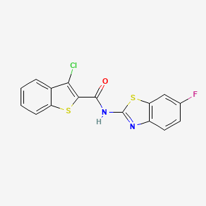 molecular formula C16H8ClFN2OS2 B6044016 3-chloro-N-(6-fluoro-1,3-benzothiazol-2-yl)-1-benzothiophene-2-carboxamide 