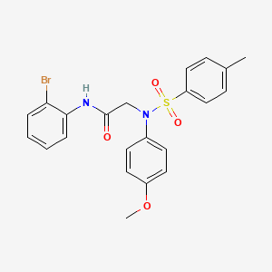 molecular formula C22H21BrN2O4S B6044025 N-(2-bromophenyl)-2-(4-methoxy-N-(4-methylphenyl)sulfonylanilino)acetamide 