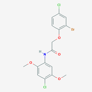 2-(2-bromo-4-chlorophenoxy)-N-(4-chloro-2,5-dimethoxyphenyl)acetamide