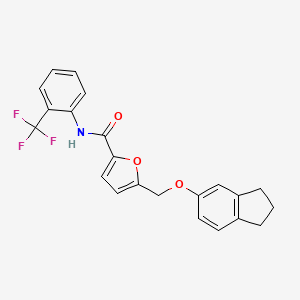 5-[(2,3-dihydro-1H-inden-5-yloxy)methyl]-N-[2-(trifluoromethyl)phenyl]-2-furamide