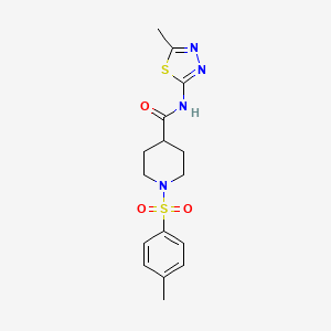 molecular formula C16H20N4O3S2 B6044054 1-[(4-methylphenyl)sulfonyl]-N-(5-methyl-1,3,4-thiadiazol-2-yl)-4-piperidinecarboxamide 