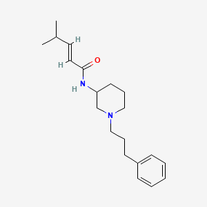 molecular formula C20H30N2O B6044067 (2E)-4-methyl-N-[1-(3-phenylpropyl)-3-piperidinyl]-2-pentenamide 