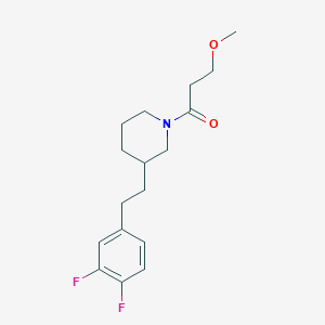 3-[2-(3,4-difluorophenyl)ethyl]-1-(3-methoxypropanoyl)piperidine