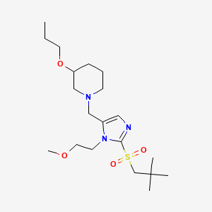 1-{[2-[(2,2-dimethylpropyl)sulfonyl]-1-(2-methoxyethyl)-1H-imidazol-5-yl]methyl}-3-propoxypiperidine