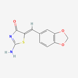 molecular formula C11H8N2O3S B6044138 5-(1,3-benzodioxol-5-ylmethylene)-2-imino-1,3-thiazolidin-4-one 