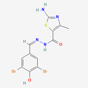 2-amino-N'-(3,5-dibromo-4-hydroxybenzylidene)-4-methyl-1,3-thiazole-5-carbohydrazide