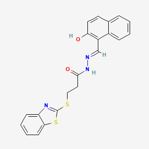 3-(1,3-benzothiazol-2-ylsulfanyl)-N'-[(2-hydroxy-1-naphthyl)methylene]propanohydrazide