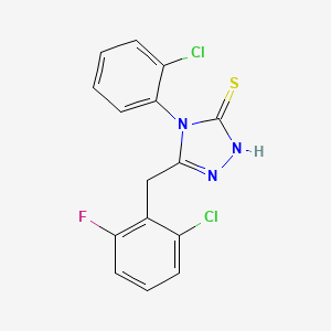 molecular formula C15H10Cl2FN3S B6044214 5-(2-chloro-6-fluorobenzyl)-4-(2-chlorophenyl)-4H-1,2,4-triazole-3-thiol 