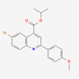 molecular formula C20H18BrNO3 B6044227 isopropyl 6-bromo-2-(4-methoxyphenyl)-4-quinolinecarboxylate CAS No. 351327-52-1