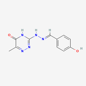 4-hydroxybenzaldehyde (6-methyl-5-oxo-4,5-dihydro-1,2,4-triazin-3-yl)hydrazone
